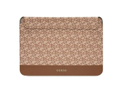 Capa Guess GCube Stripes para laptop de 16" - marrom