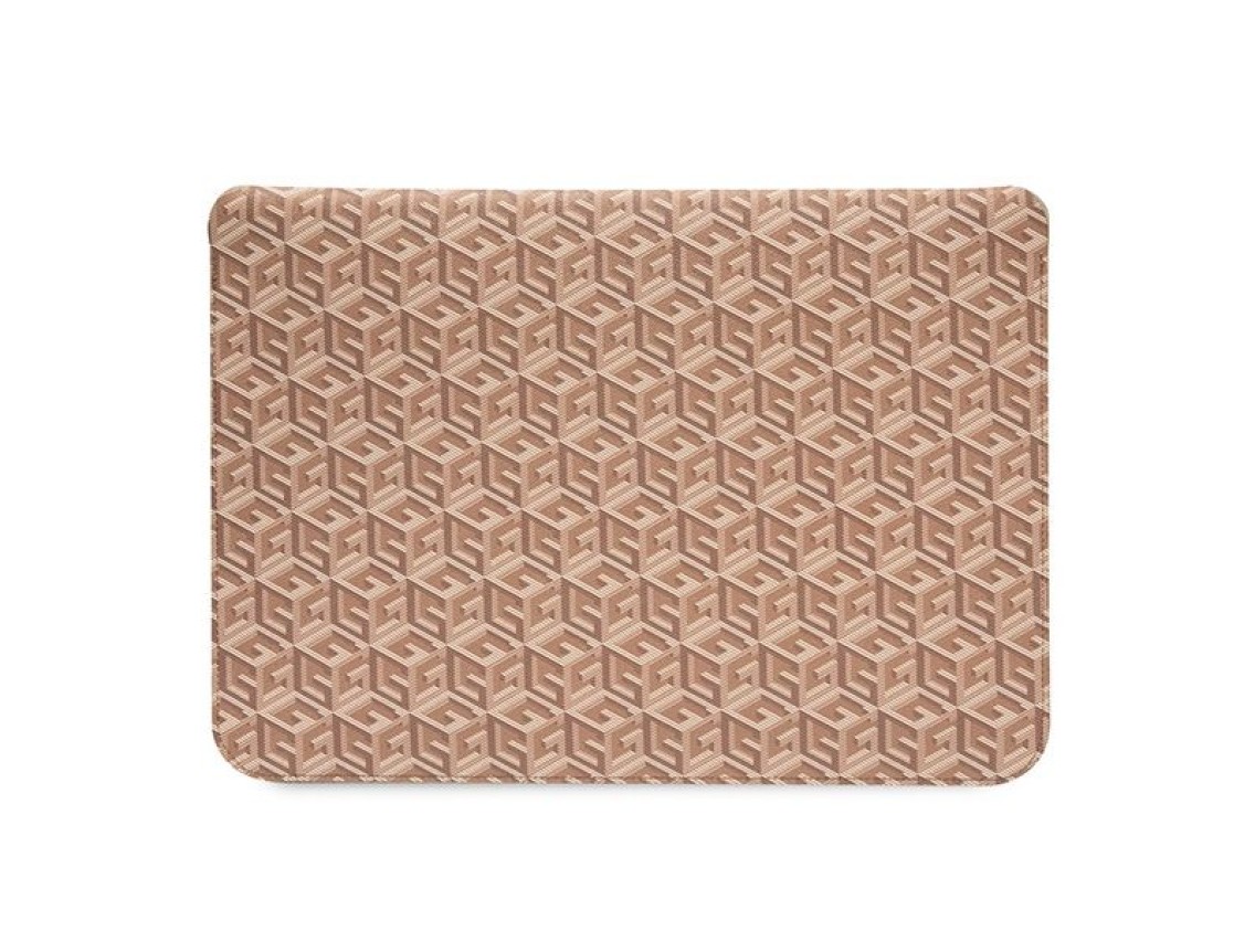Capa Guess GCube Stripes para laptop de 16" - marrom
