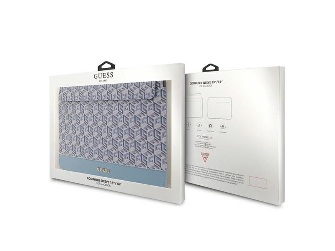 Guess GCube Stripes case for a 14" laptop - blue