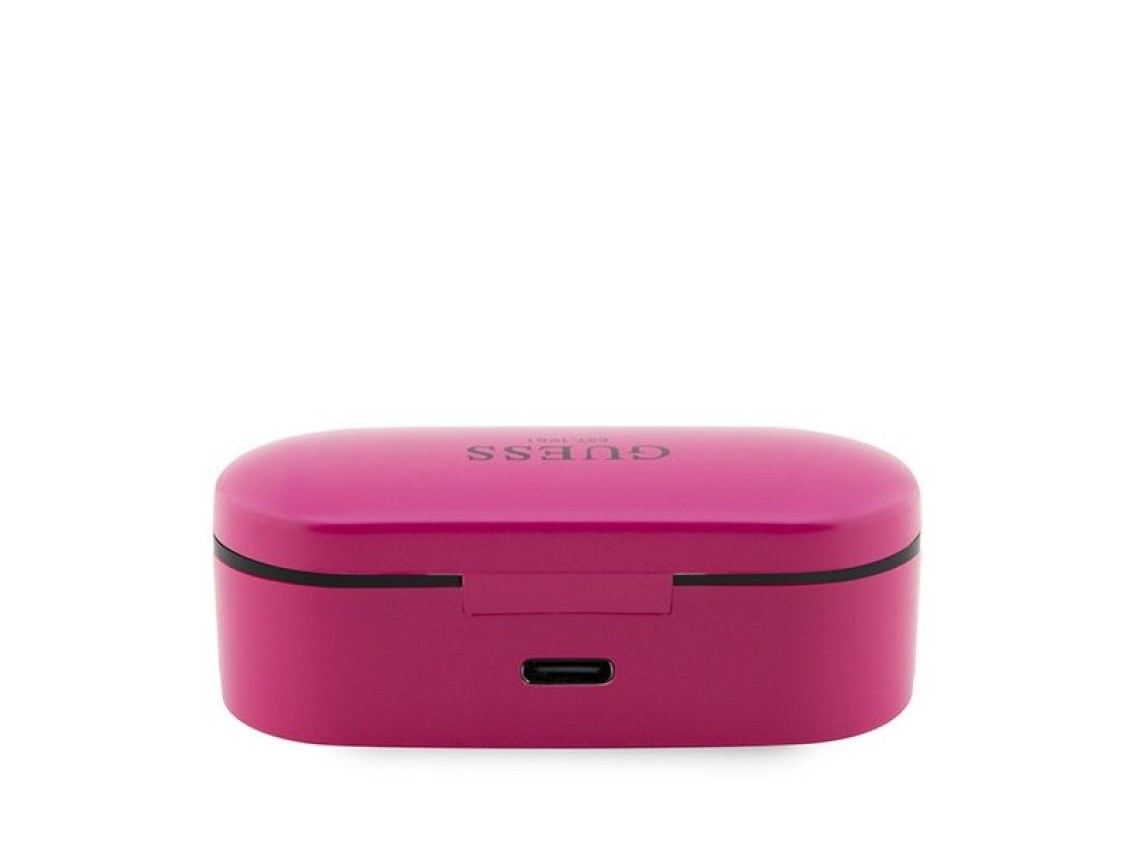 Fones de ouvido Bluetooth Guess GUTWST31EM TWS + base de carregamento magenta