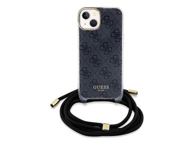Guess Crossbody Cord 4G Print Case for iPhone 15/14/13 - Black Guess Crossbody Cord 4G Print Case for iPhone 15/14/13 - Black