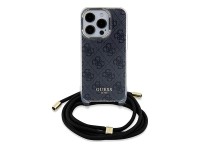 Guess Crossbody Cord 4G Print case for iPhone 15 Pro - black Guess Crossbody Cord 4G Print case for iPhone 15 Pro - black