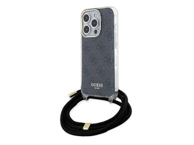 Guess Crossbody Cord 4G Print case for iPhone 15 Pro Max - black Guess Crossbody Cord 4G Print case for iPhone 15 Pro Max - black