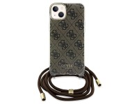 Guess Crossbody Cord 4G Print case for iPhone 15 / 14 / 13 - brown Guess Crossbody Cord 4G Print case for iPhone 15 / 14 / 13 - brown