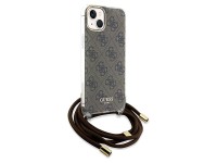 Guess Crossbody Cord 4G Print case for iPhone 15 / 14 / 13 - brown Guess Crossbody Cord 4G Print case for iPhone 15 / 14 / 13 - brown