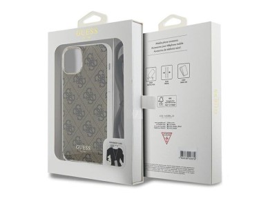 Guess Crossbody Cord 4G Print case for iPhone 15 / 14 / 13 - brown Guess Crossbody Cord 4G Print case for iPhone 15 / 14 / 13 - brown