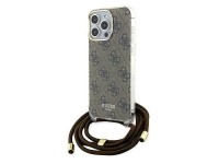Capa Guess Crossbody Cord 4G Print para iPhone 15 Pro - marrom Capa Guess Crossbody Cord 4G Print para iPhone 15 Pro - marrom