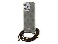 Capa Guess Crossbody Cord 4G Print para iPhone 15 Pro Max - marrom Capa Guess Crossbody Cord 4G Print para iPhone 15 Pro Max - marrom