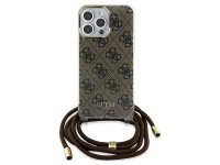 Capa Guess Crossbody Cord 4G Print para iPhone 15 Pro Max - marrom Capa Guess Crossbody Cord 4G Print para iPhone 15 Pro Max - marrom