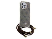 Capa Guess Crossbody Cord 4G Print para iPhone 15 Pro Max - marrom Capa Guess Crossbody Cord 4G Print para iPhone 15 Pro Max - marrom