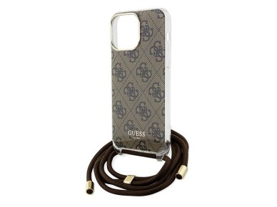 Guess Crossbody Cord 4G Print case for iPhone 15 Pro Max - brown Guess Crossbody Cord 4G Print case for iPhone 15 Pro Max - brown