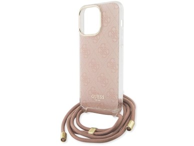 Guess Crossbody Cord 4G Print case for iPhone 15 Pro - pink Guess Crossbody Cord 4G Print case for iPhone 15 Pro - pink