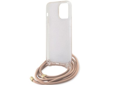Guess Crossbody Cord 4G Print case for iPhone 15 Pro - pink Guess Crossbody Cord 4G Print case for iPhone 15 Pro - pink