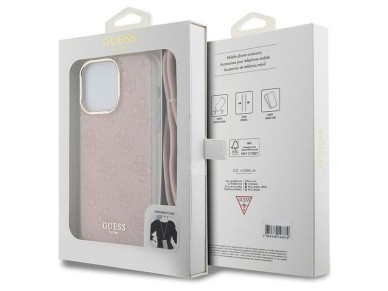 Guess Crossbody Cord 4G Print case for iPhone 15 Pro - pink Guess Crossbody Cord 4G Print case for iPhone 15 Pro - pink