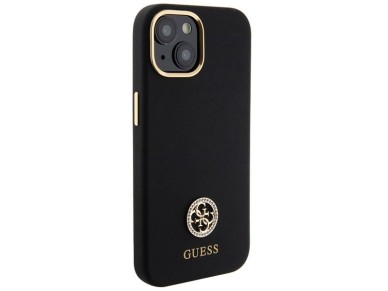 Guess Silicone Logo Strass 4G Case for iPhone 15 - Black Guess Silicone Logo Strass 4G Case for iPhone 15 - Black