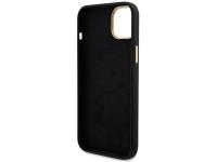 Funda de silicona Guess con logo Strass 4G para iPhone 15 - Negra Funda de silicona Guess con logo Strass 4G para iPhone 15 - Negra