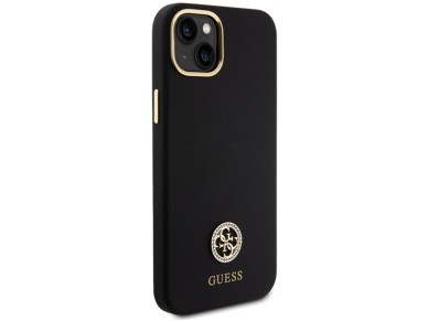 Guess Silicone Logo Strass 4G Case for iPhone 15 Plus / 14 Plus 6.7" - Black Guess Silicone Logo Strass 4G Case for iPhone 15 Plus / 14 Plus 6.7" - Black