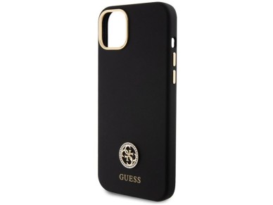 Guess Silicone Logo Strass 4G Case for iPhone 15 Plus / 14 Plus 6.7" - Black Guess Silicone Logo Strass 4G Case for iPhone 15 Plus / 14 Plus 6.7" - Black