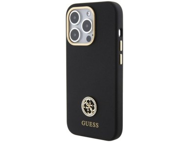 Guess Silicone Logo Strass 4G Case for iPhone 15 Pro - Black Guess Silicone Logo Strass 4G Case for iPhone 15 Pro - Black