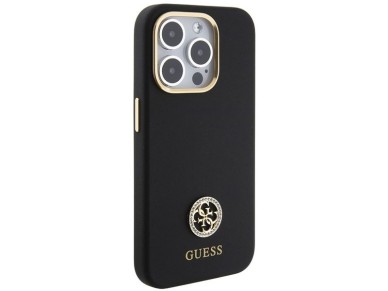 Funda Guess de silicona con logo Strass 4G para iPhone 15 Pro Max - negra Funda Guess de silicona con logo Strass 4G para iPhone 15 Pro Max - negra