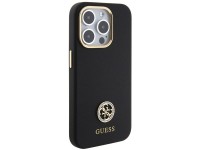 Capa Guess Silicone Logo Strass 4G para iPhone 15 Pro Max - preta Capa Guess Silicone Logo Strass 4G para iPhone 15 Pro Max - preta