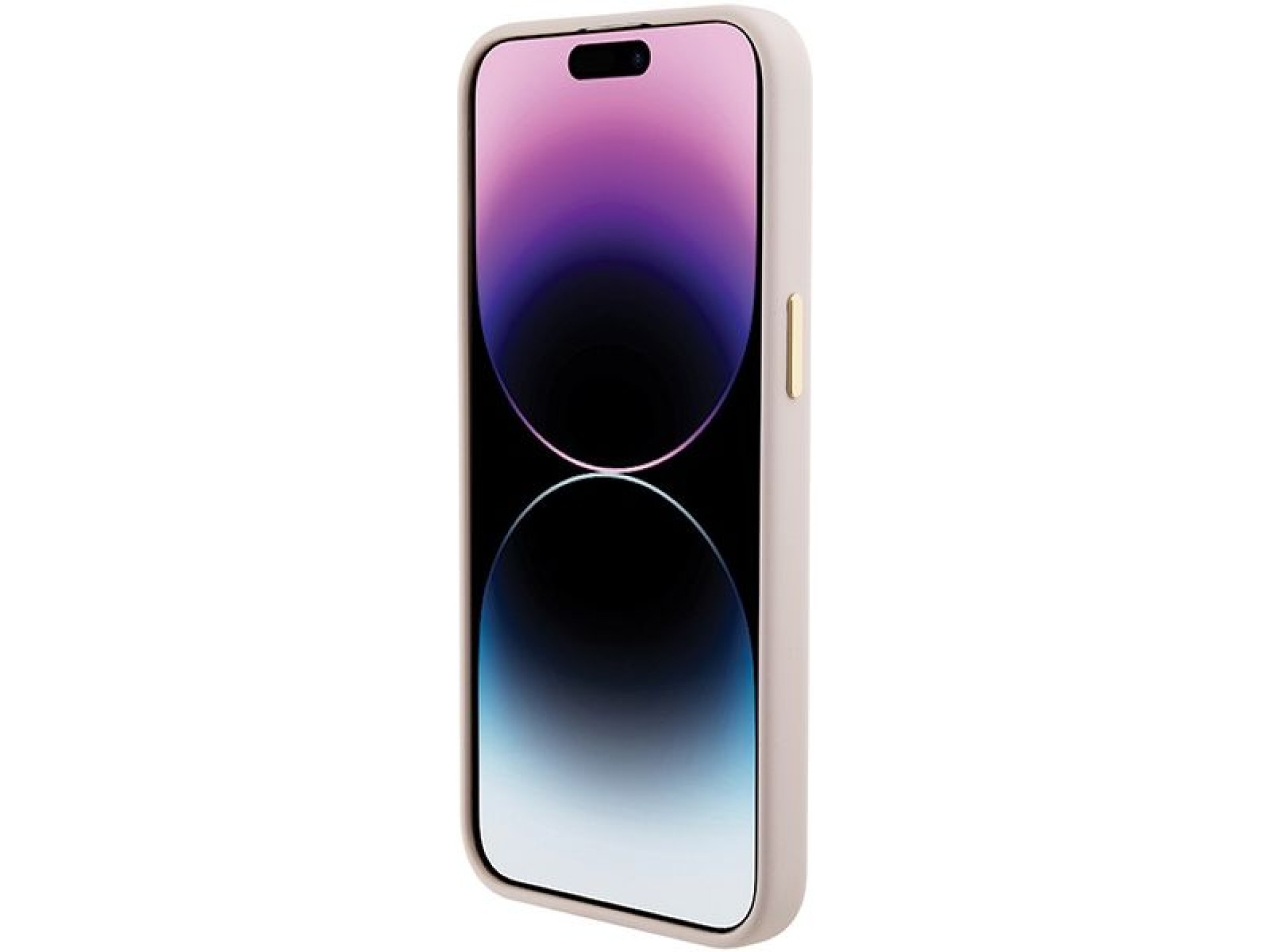 Funda de silicona Guess con logo Strass 4G para iPhone 15 Pro Max - Rosa