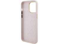 Funda de silicona Guess con logo Strass 4G para iPhone 15 Pro Max - Rosa Funda de silicona Guess con logo Strass 4G para iPhone 15 Pro Max - Rosa