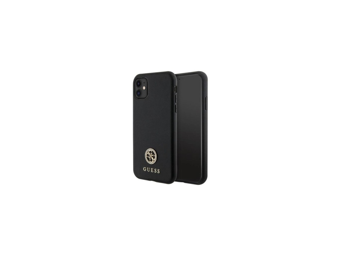 Funda Guess Strass Metal Logo para iPhone 11 / XR de 6.1" - Negra
