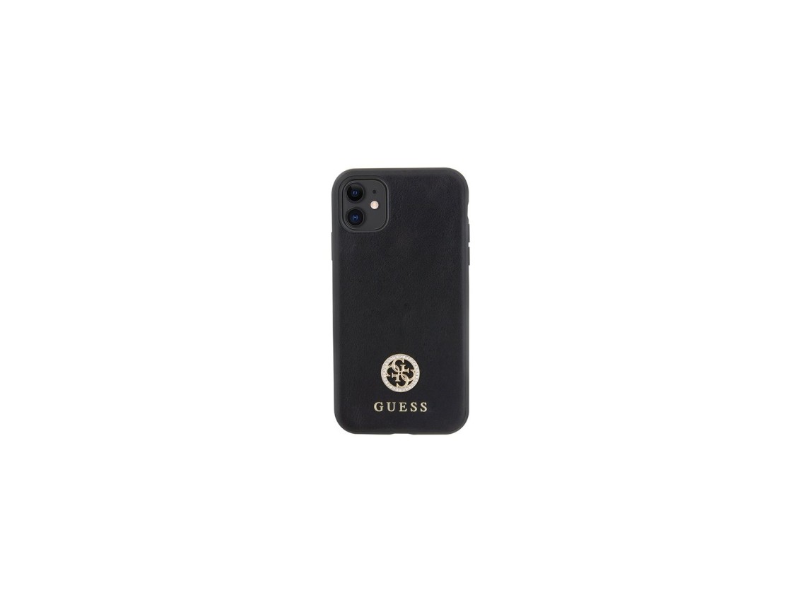 Funda Guess Strass Metal Logo para iPhone 11 / XR de 6.1" - Negra