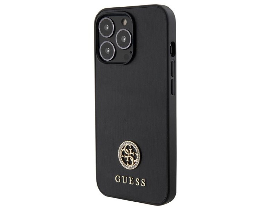 Funda Guess Strass Metal Logo para iPhone 13 Pro de 6.1" - Negra