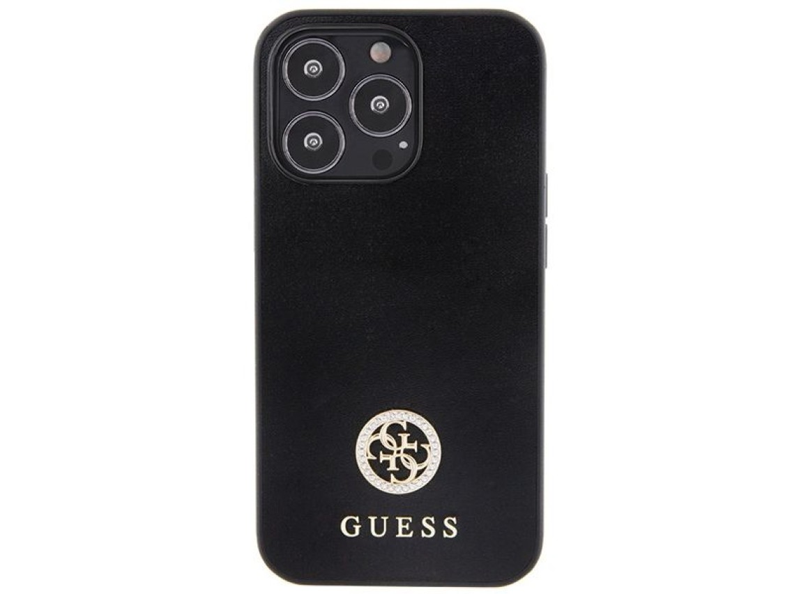 Funda Guess Strass Metal Logo para iPhone 13 Pro de 6.1" - Negra