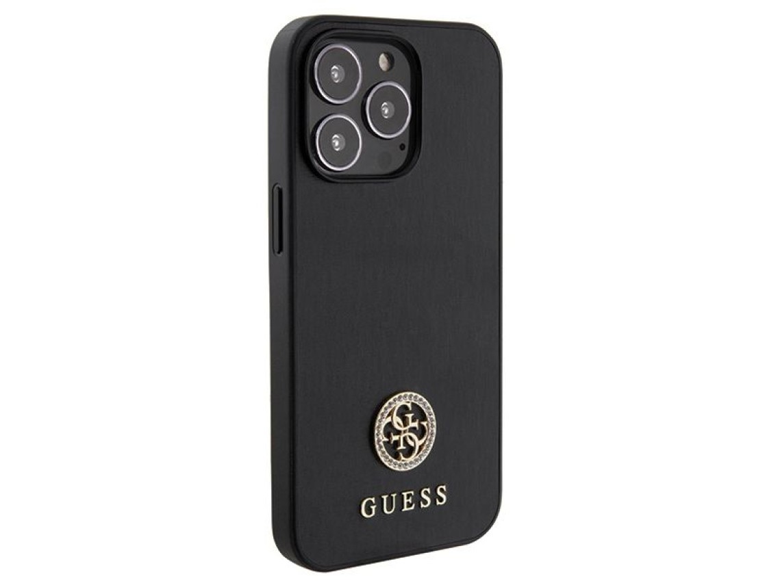 Funda Guess Strass Metal Logo para iPhone 13 Pro de 6.1" - Negra