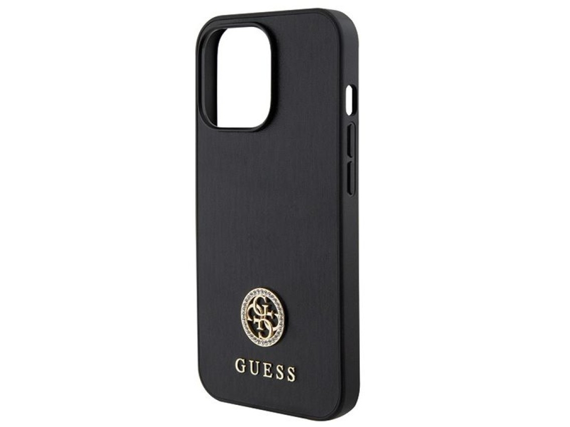 Funda Guess Strass Metal Logo para iPhone 13 Pro de 6.1" - Negra
