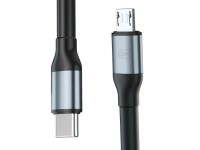 3mk Hyper Cable N-SERIES USB-C / MicroUSB 3m QC 3.0 5V/2A 10W - black 3mk Hyper Cable N-SERIES USB-C / MicroUSB 3m QC 3.0 5V/2A 10W - black