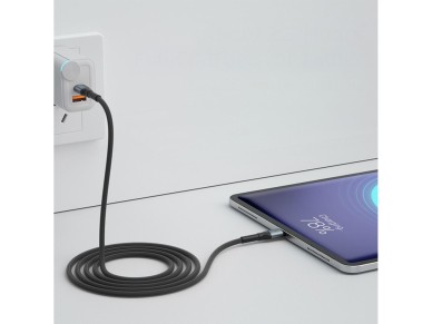 Cabo 3mk Hyper N-SERIES USB-C / MicroUSB 1m QC 3.0 5V/2A 10W - preto Cabo 3mk Hyper N-SERIES USB-C / MicroUSB 1m QC 3.0 5V/2A 10W - preto