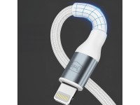 3mk Hyper Cable N-SERIES USB-C / Lightning 3m PD 3.0 9V/3A 27W - white 3mk Hyper Cable N-SERIES USB-C / Lightning 3m PD 3.0 9V/3A 27W - white