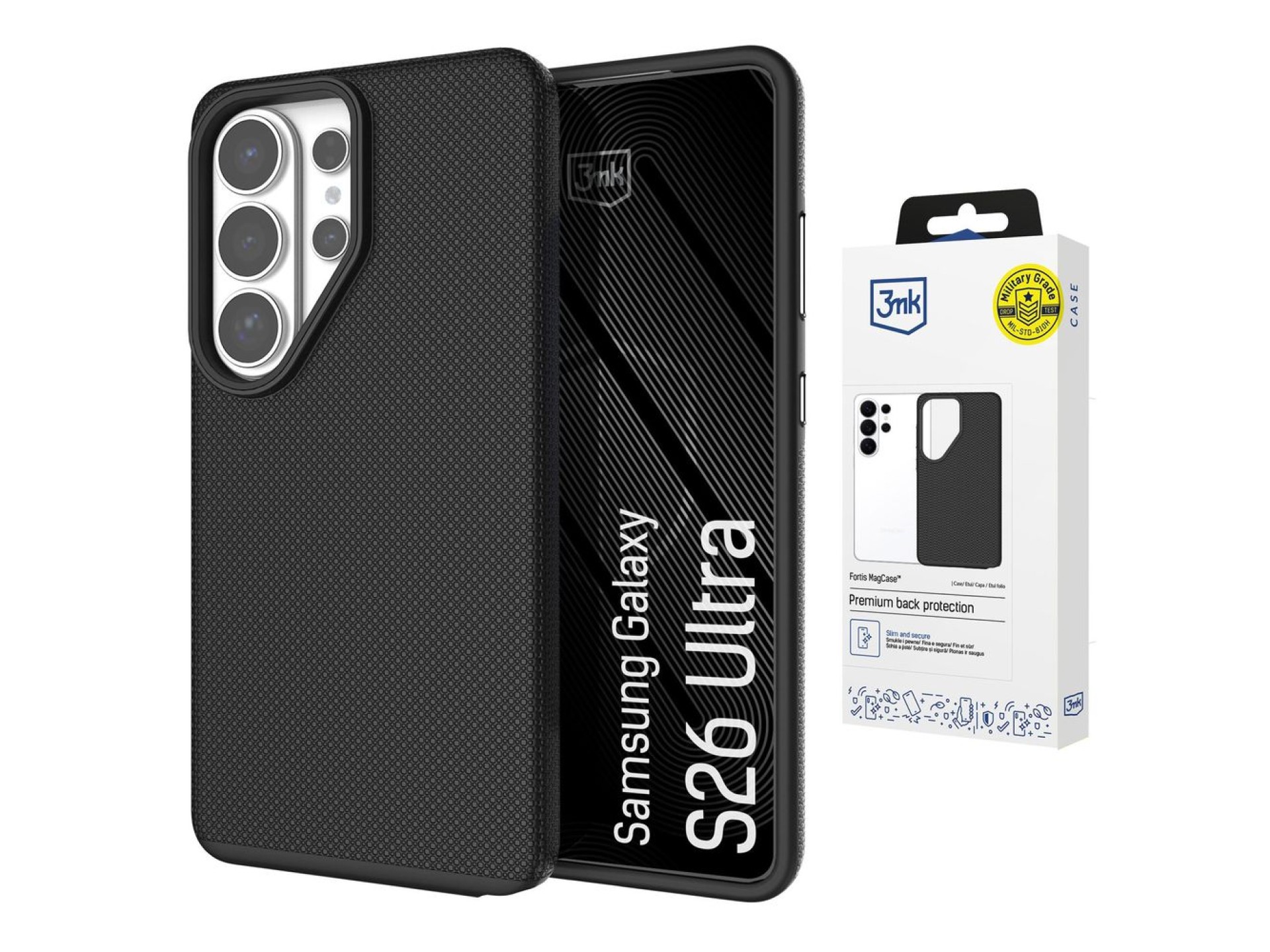 Funda 3mk Fortis MagCase para Samsung Galaxy S26 Ultra - negra