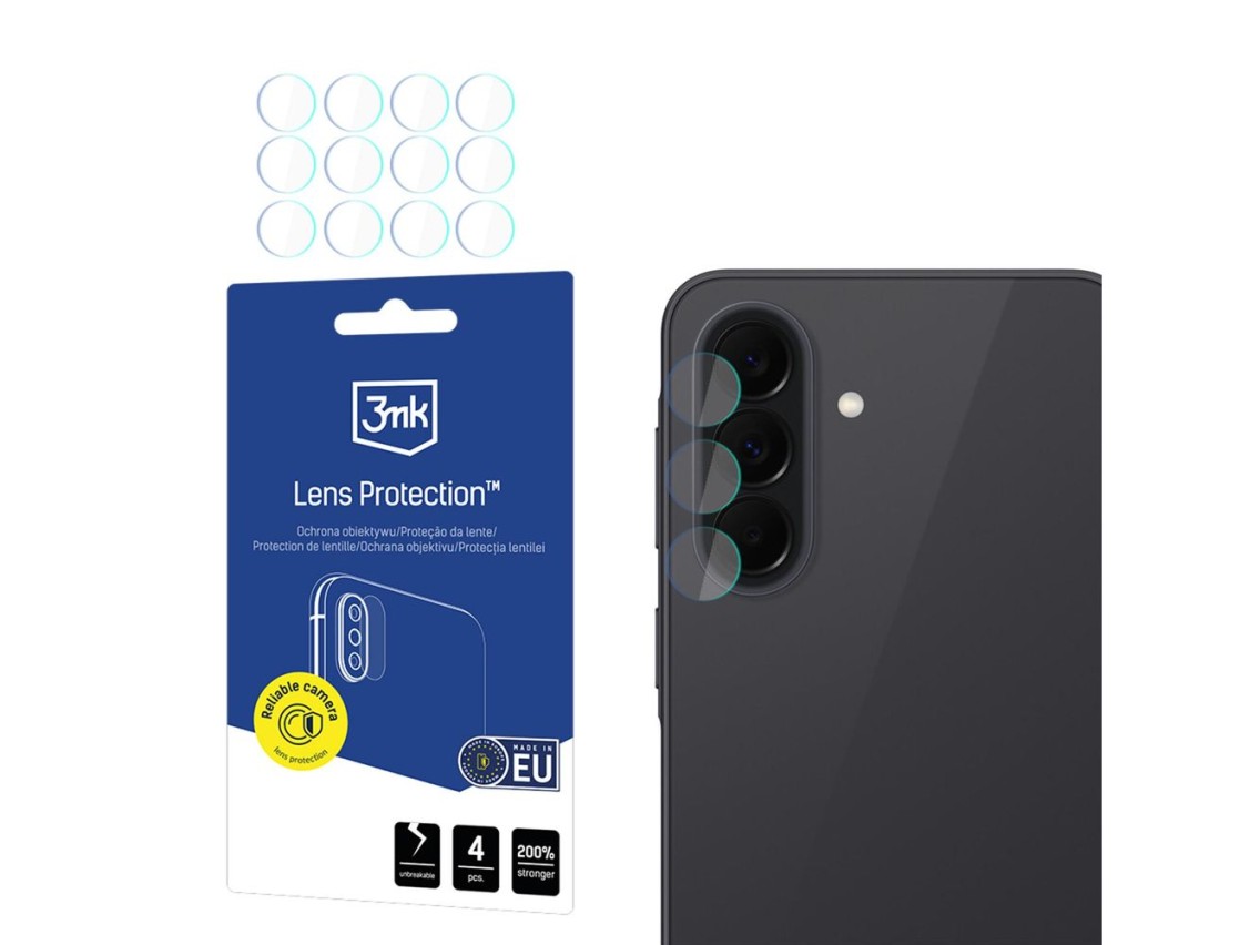 Lente de proteção híbrida 3mk para câmera Samsung Galaxy A37