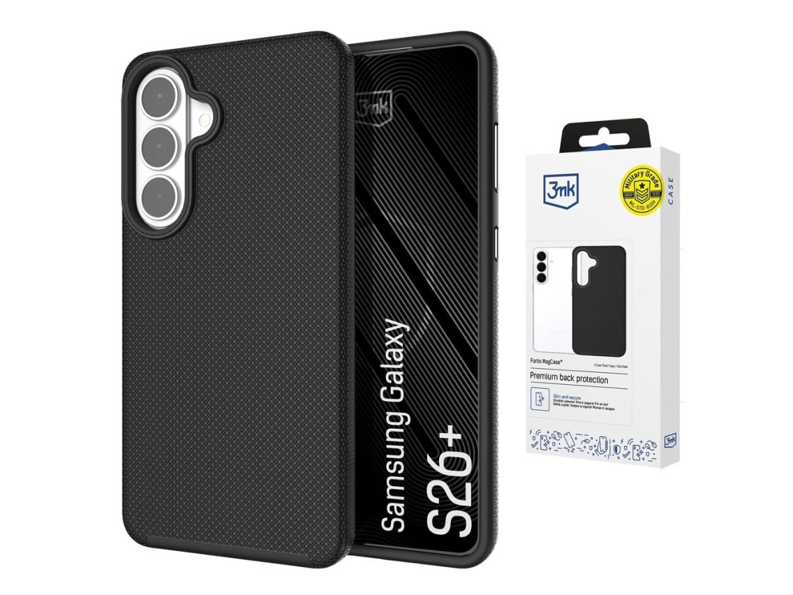 3mk Fortis MagCase para Samsung Galaxy S26+ - preto
