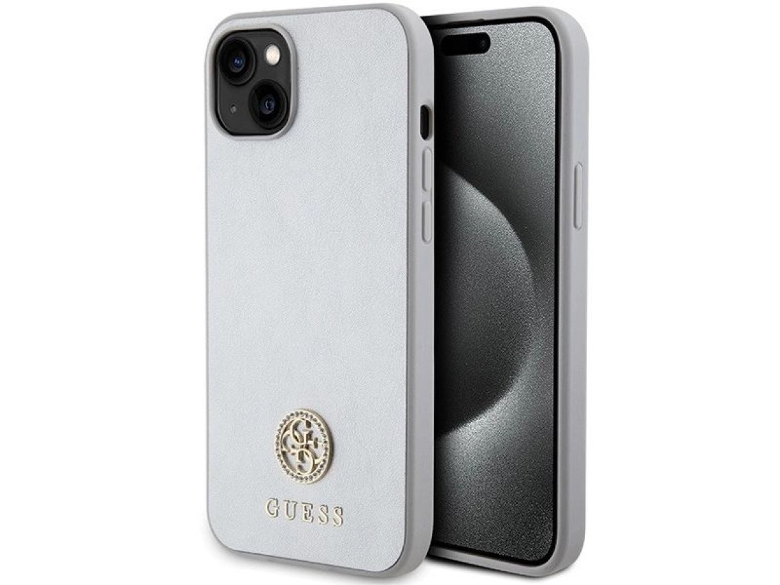Guess GUHCP15MPS4DGPS iPhone 15 Plus 6.7" silver/silver hardcase Strass Metal Logo