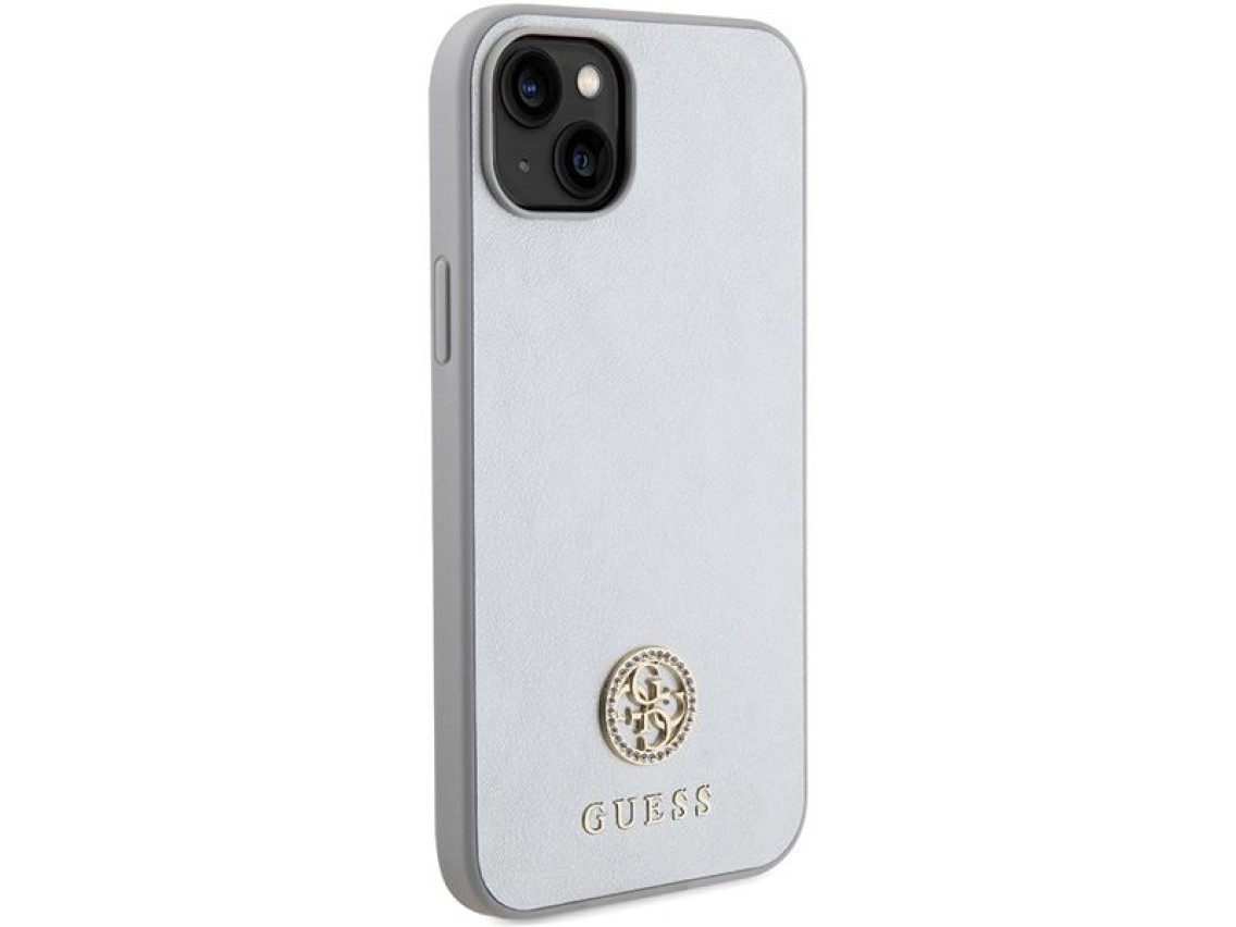 Guess GUHCP15MPS4DGPS iPhone 15 Plus 6.7" silver/silver hardcase Strass Metal Logo