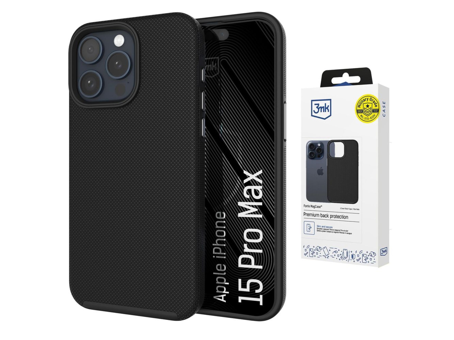 3mk Fortis MagCase for iPhone 15 Pro Max - Black
