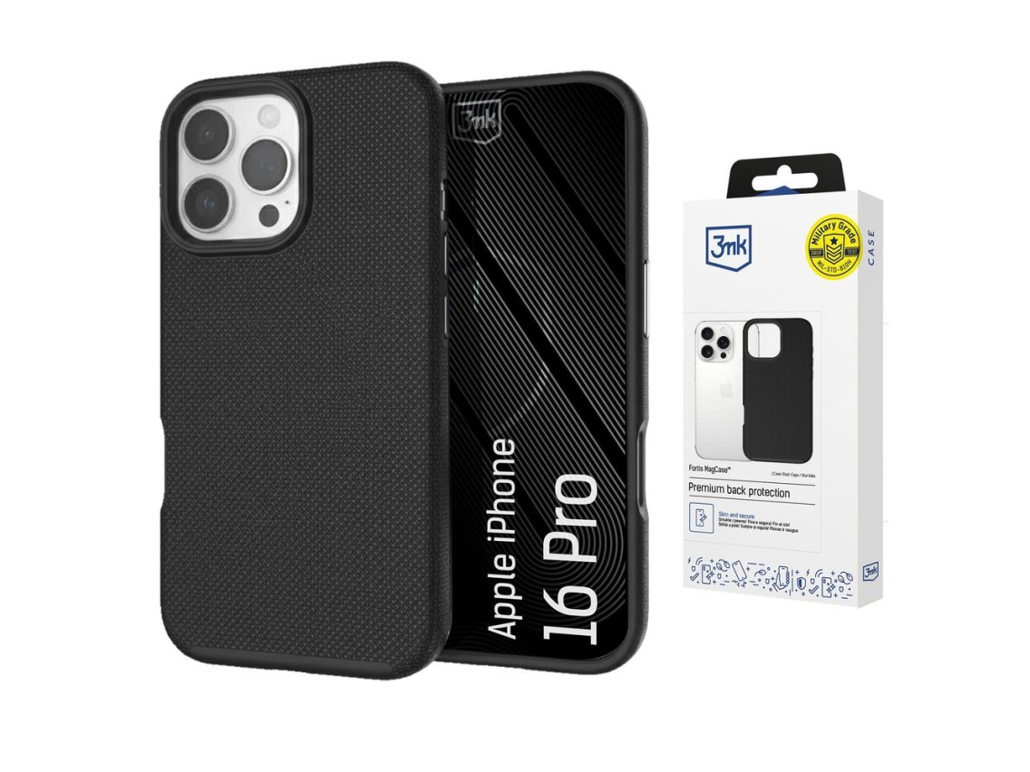 3mk Fortis MagCase for iPhone 16 Pro - Black