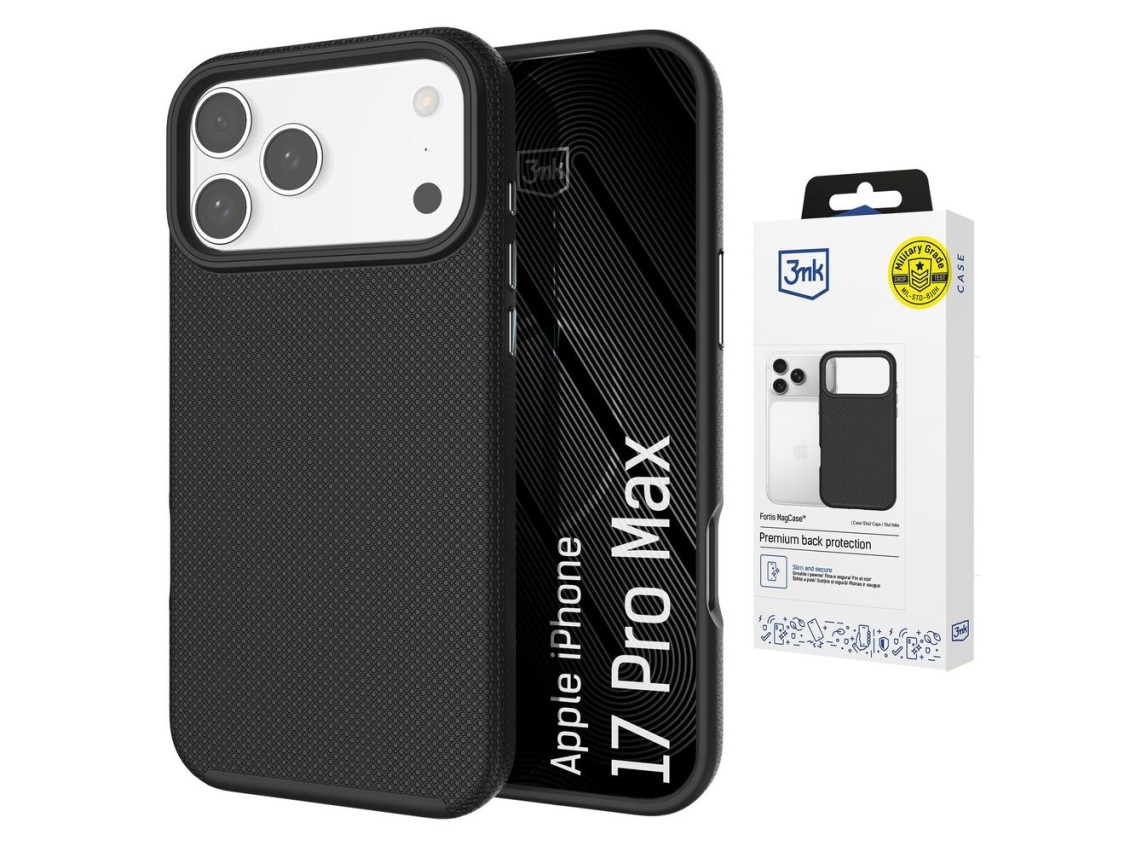 3mk Fortis MagCase for iPhone 17 Pro Max - Black