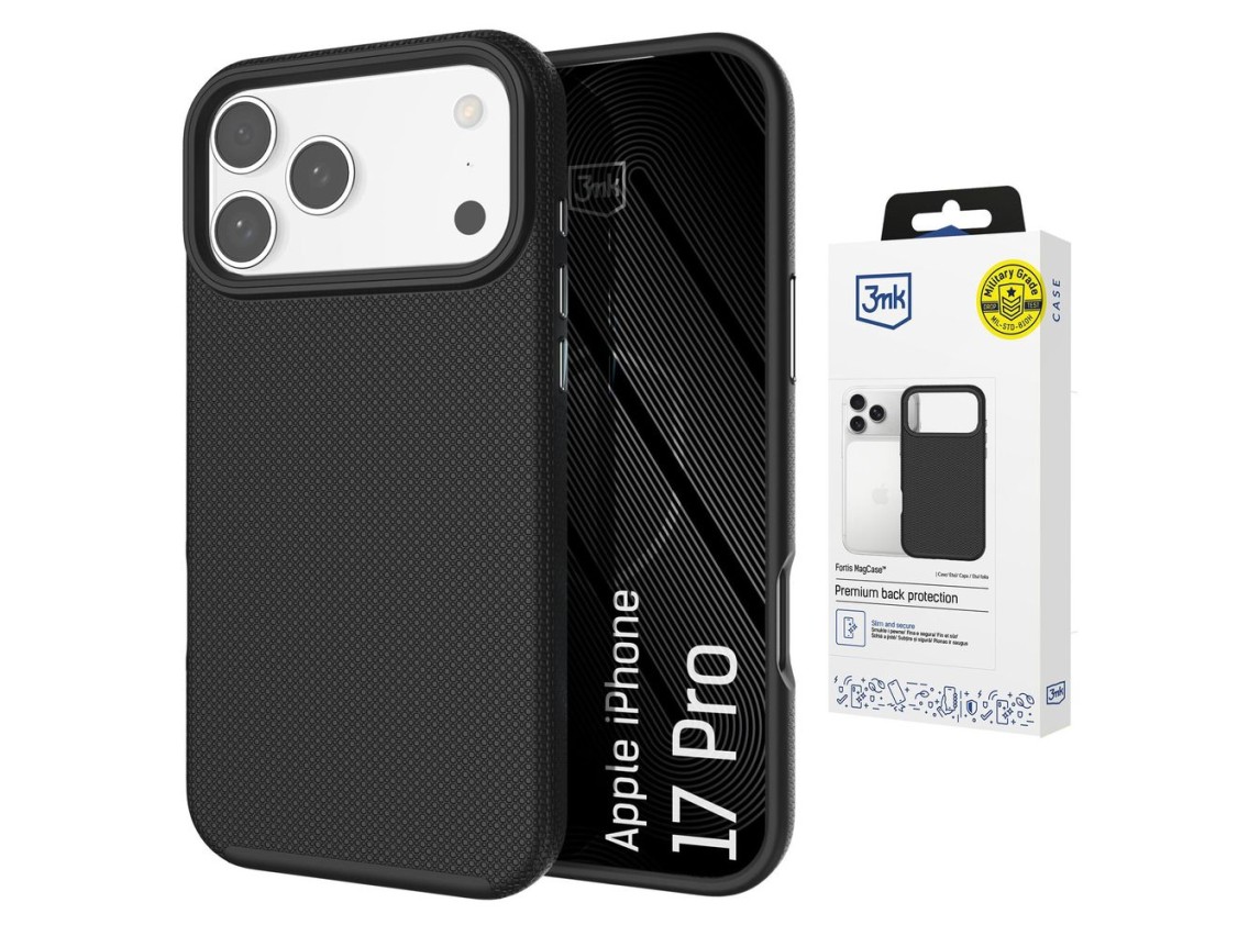 3mk Fortis MagCase for iPhone 17 Pro - Black