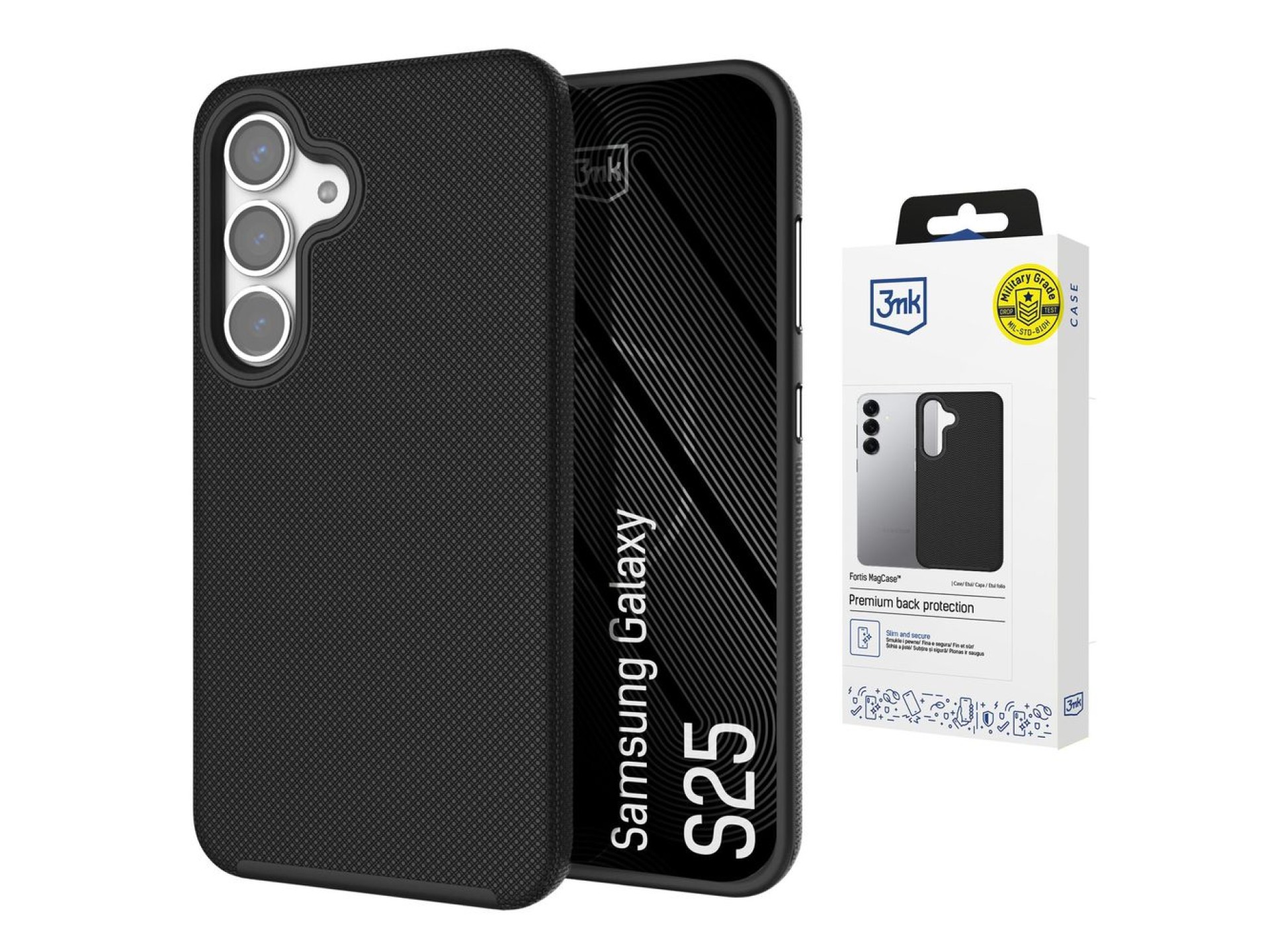 3mk Fortis MagCase para Samsung Galaxy S25 - preto