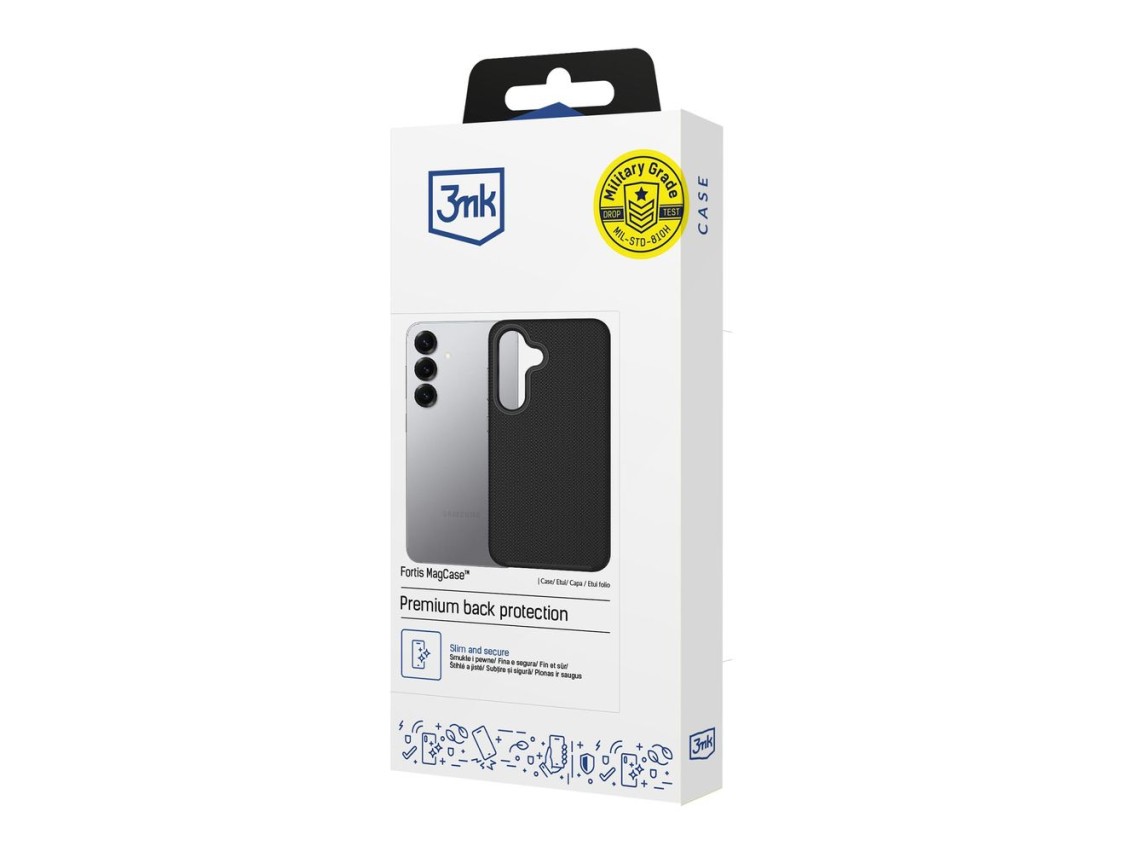 3mk Fortis MagCase para Samsung Galaxy S25 - preto