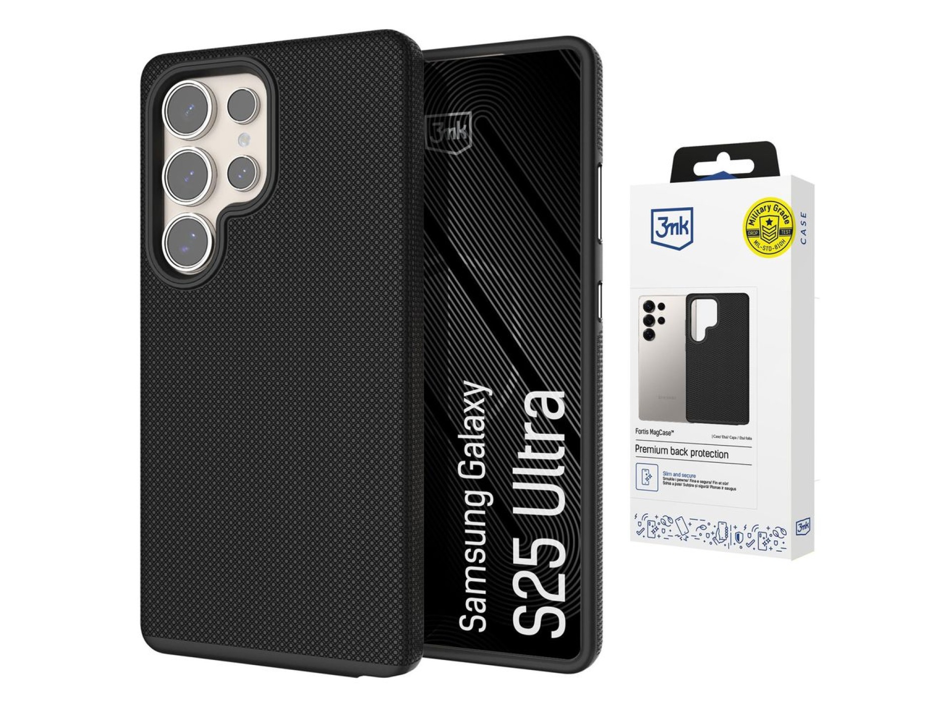 3mk Fortis MagCase para Samsung Galaxy S25 Ultra - Preto