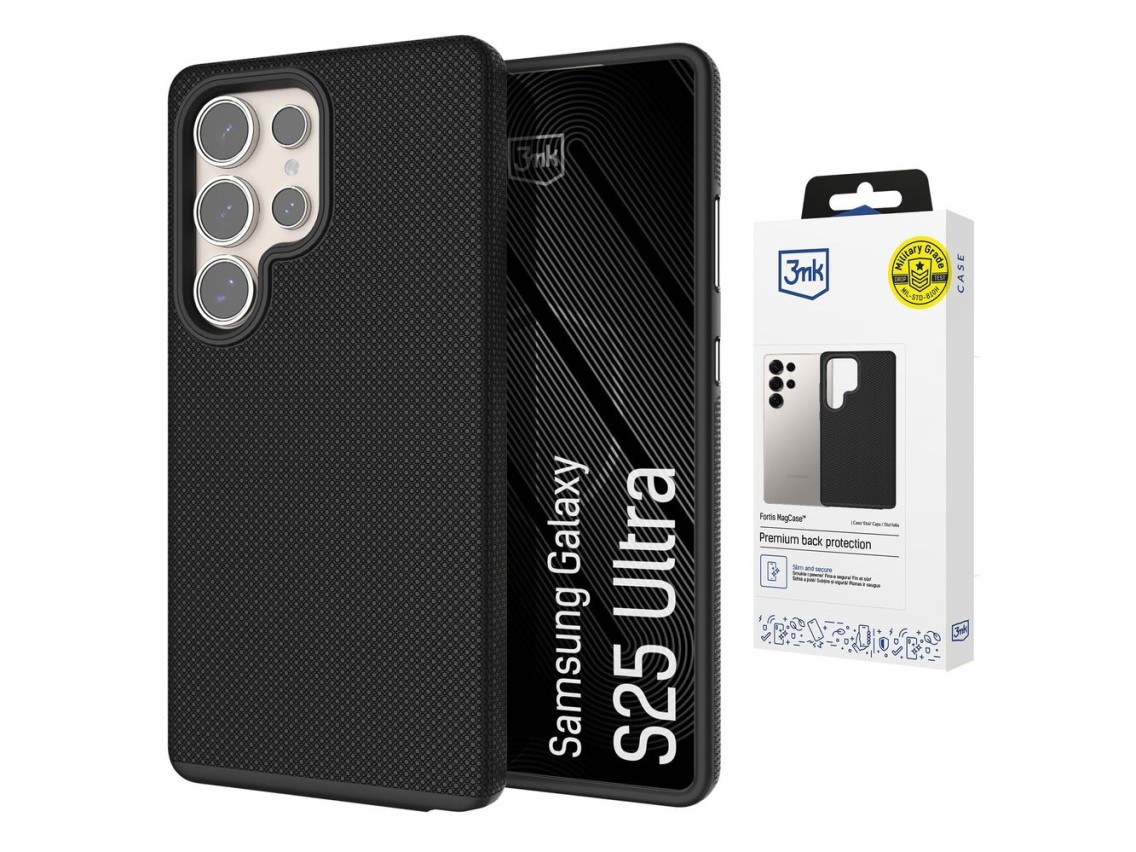 3mk Fortis MagCase para Samsung Galaxy S25 Ultra - Preto