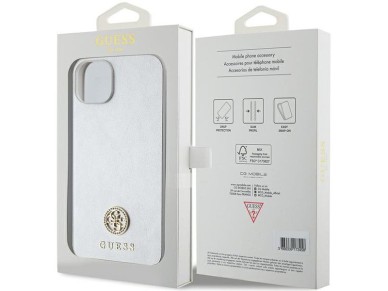 Guess GUHCP15MPS4DGPS iPhone 15 Plus 6.7" silver/silver hardcase Strass Metal Logo